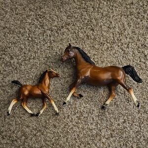 Vintage Breyer Running Mare And Foal Set